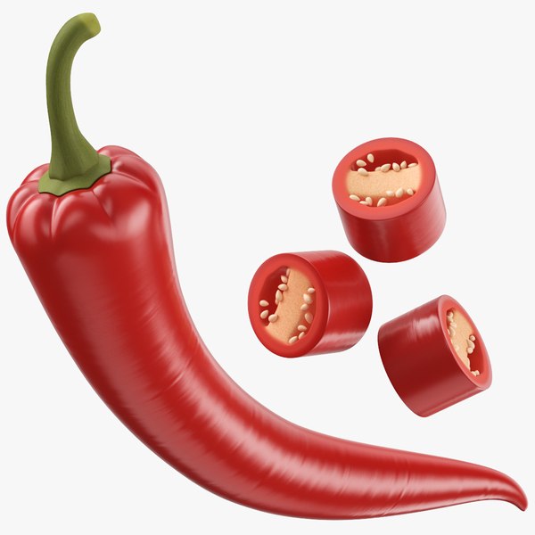 3D Red Chili Pepper model