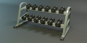 pbr dumbbell rack model