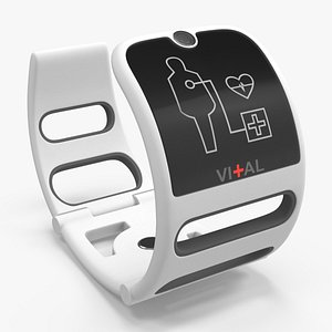3D Design Health Monitoring Bracelet Vital Grey