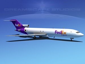 3d model airline boeing 727 727-200