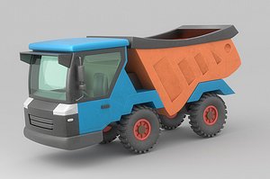 3D cartoon car