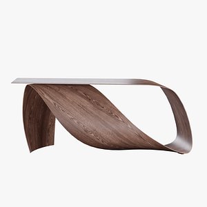 Bureau Wave Noyer by Pierre Renart