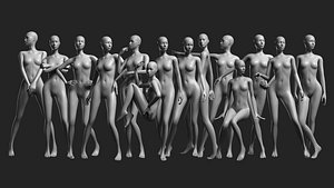 Animated Female Base Mesh - 14 poses