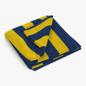 Beach Towel 2 Yellow 3D Model