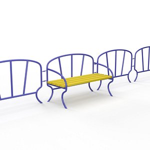 Fence with Bench for Playground