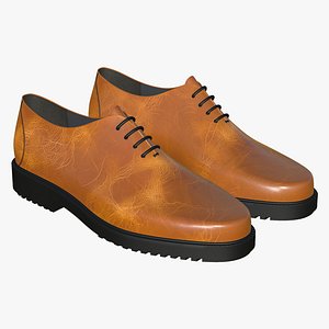 Realistic Leather Lace Up Shoes Modern