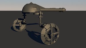 3D war robot guns model