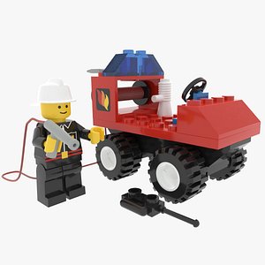 Lego Firefighter and truck