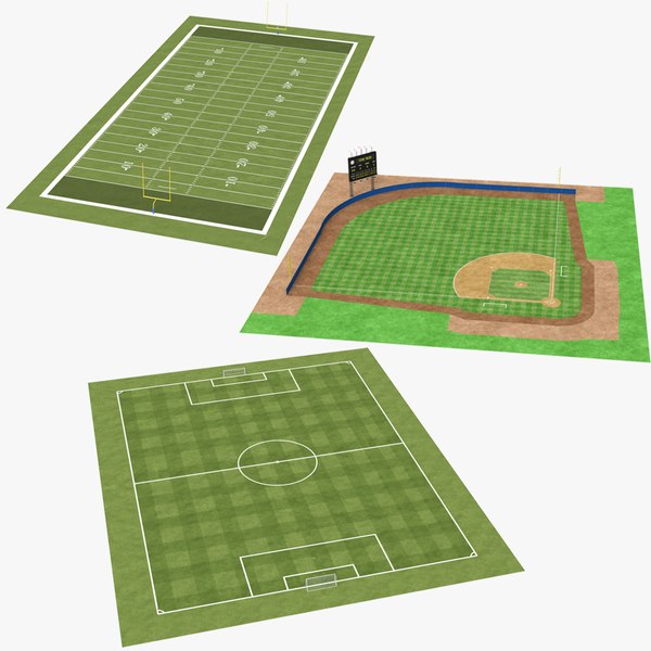 real sports fields 3D model