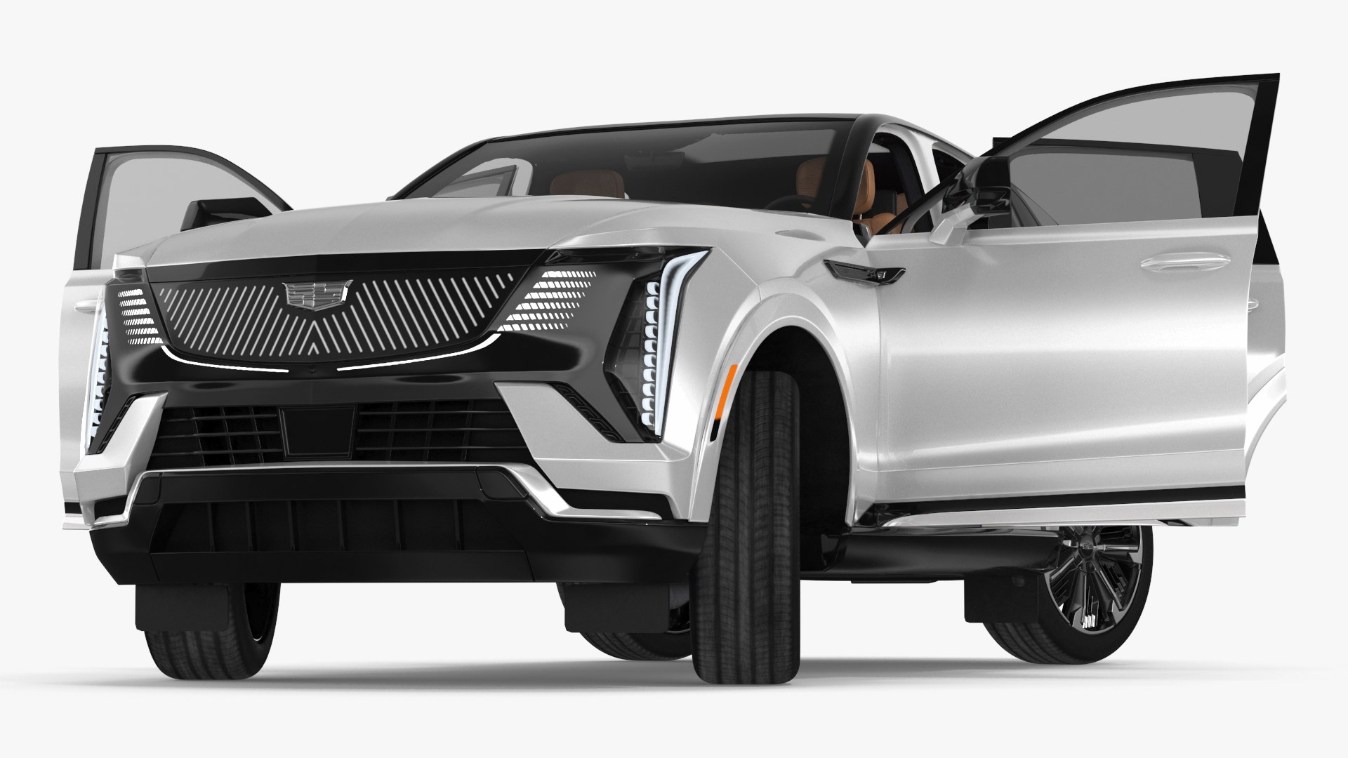 Cadillac Escalade IQ 2025 Summit White Rigged for Cinema 4D 3D model preview