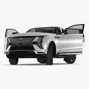3D Cadillac Escalade IQ 2025 Summit White Rigged for Cinema 4D