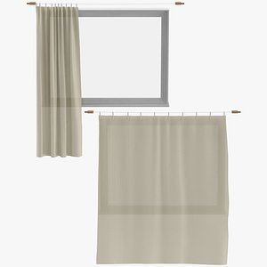 3D modern curtains model