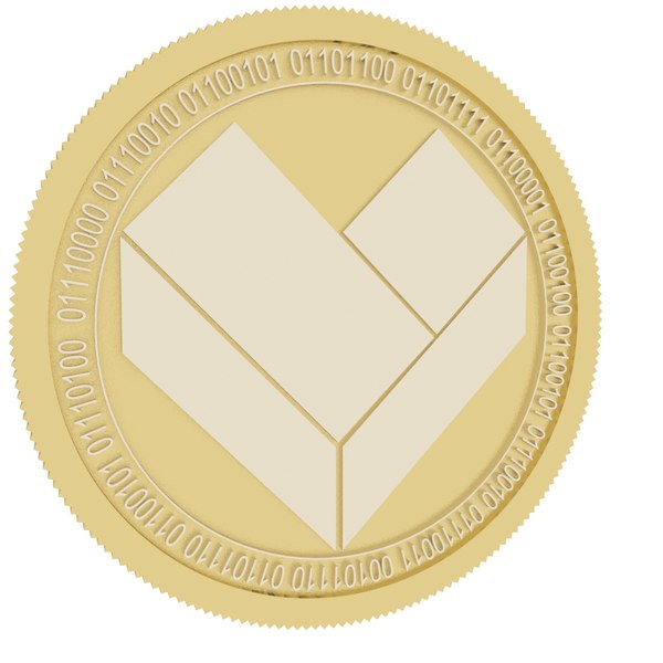 3D givly coin gold model - TurboSquid 1605385