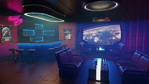 NightClub - Futuristic Pub Ambience Asset 3D model