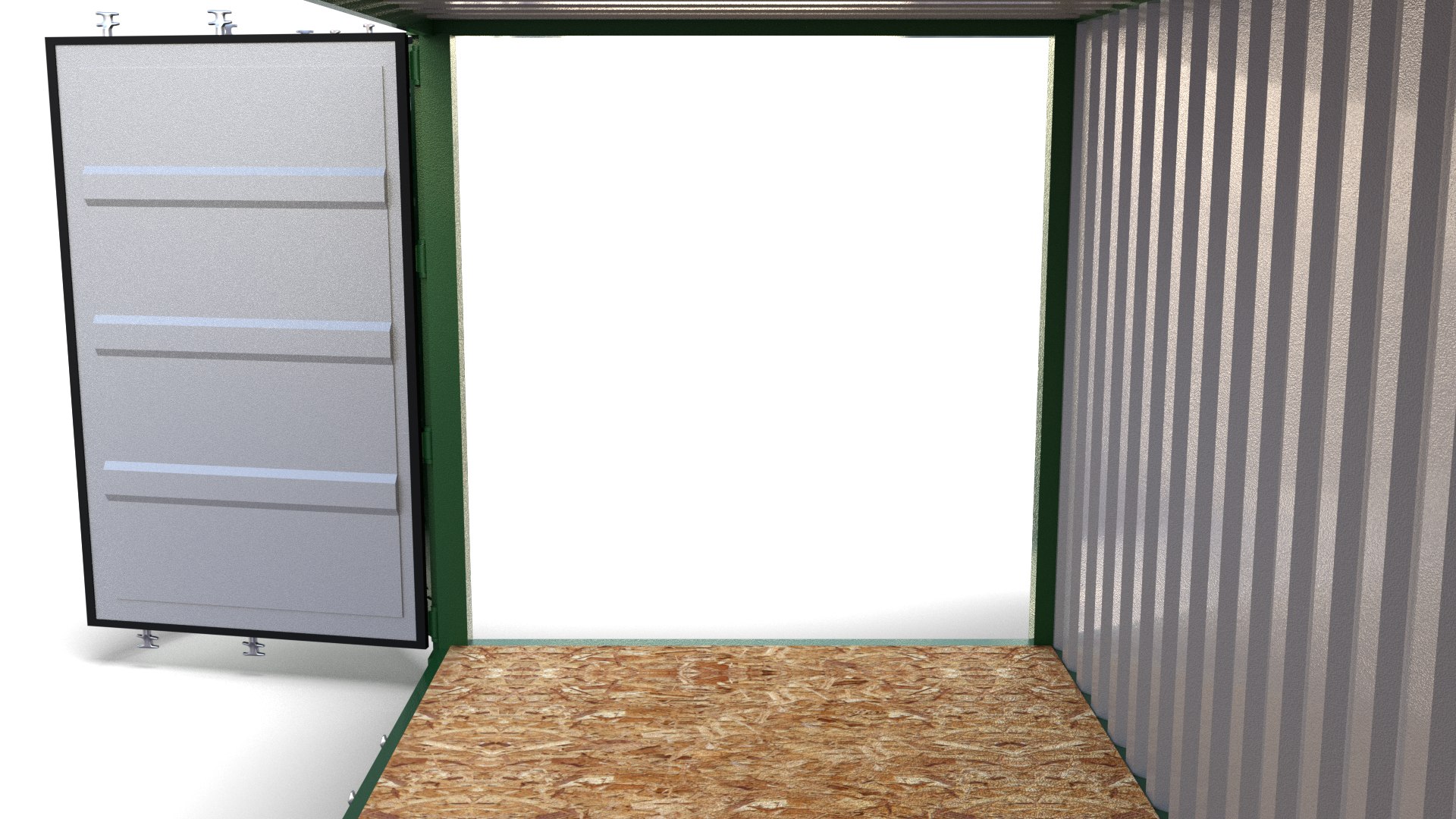 3D 20ft Shipping Container Open Model - TurboSquid 1324651