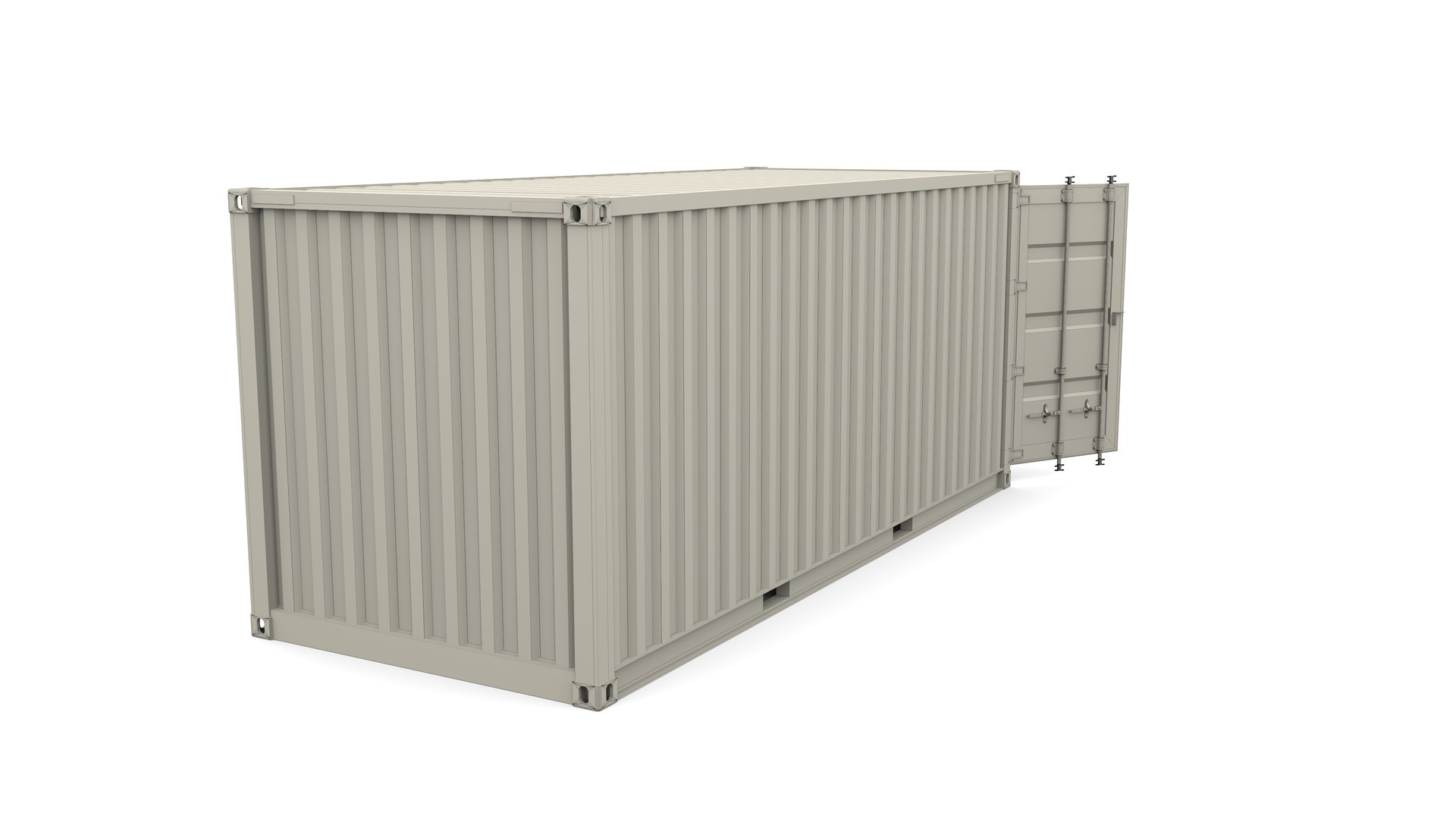 3D 20ft shipping container open model - TurboSquid 1324651