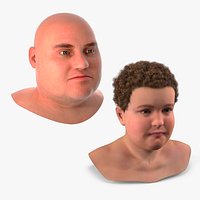 Overweight Male Busts Collection 2
