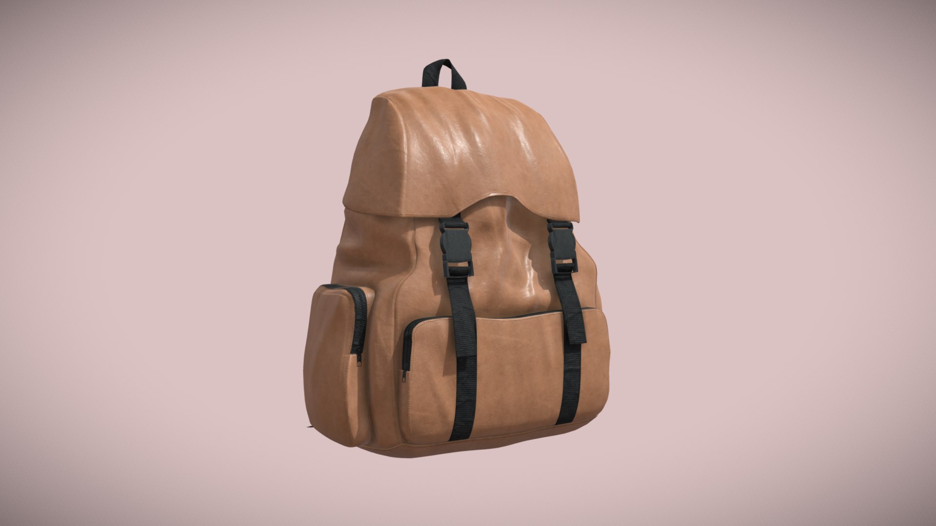 Leather Backpack 3D Model - TurboSquid 2107347