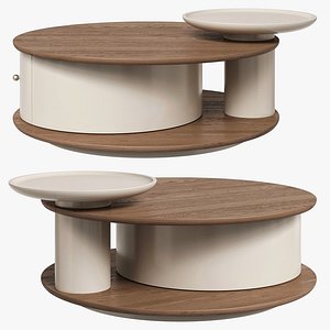 3D Japandi rotating coffee table model