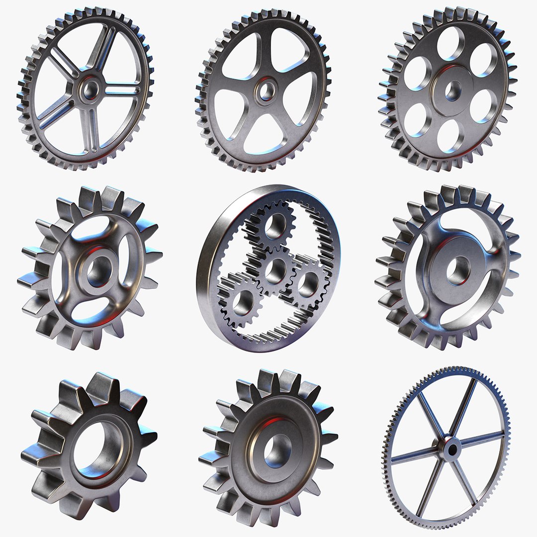 3D Model: 9 Gears Set ~ Buy Now #91484081