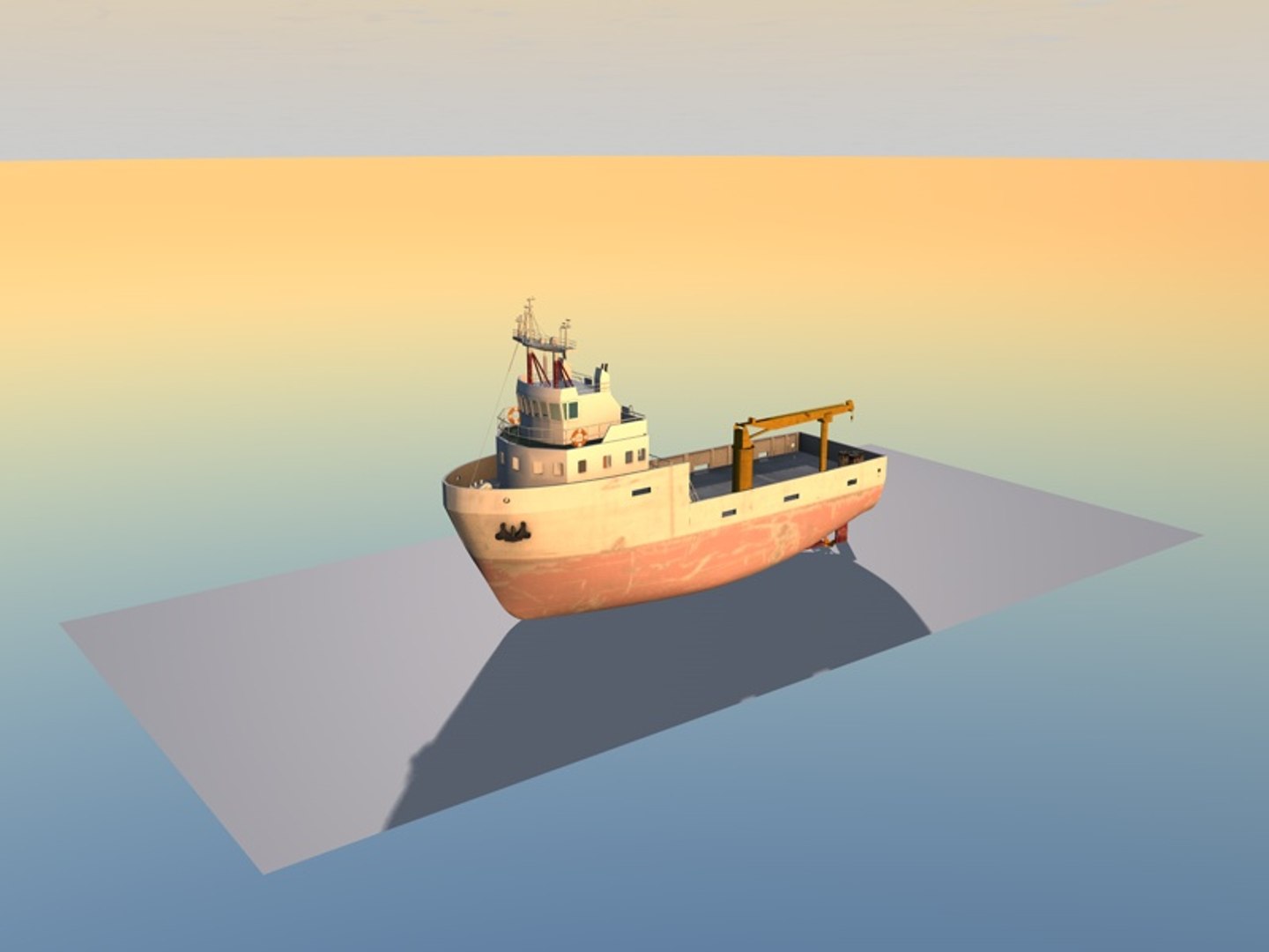 3d Model Workboat Interiors Details