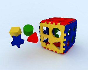toy shape sorter box 3d model