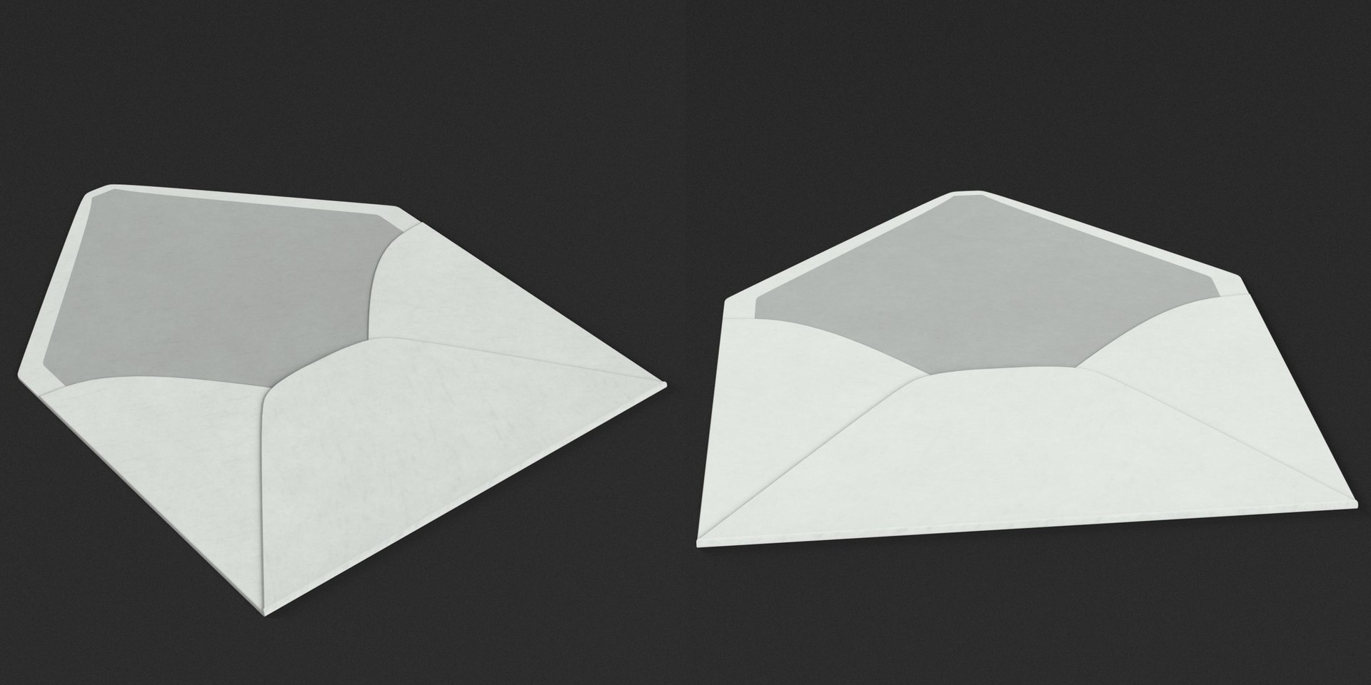 Small Envelope Open 3D Model - TurboSquid 1369934