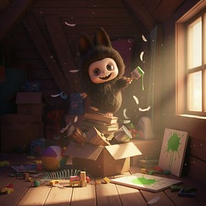 3D Labubu Doll Inspired Cute 3D Character Fully Rigged Low-poly 3D model model