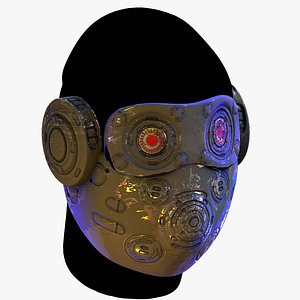 3D 3D 3D Gas mask respirator scifi futuristic model 3D model