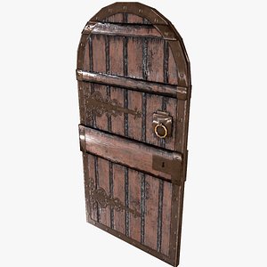 Medieval Castle Door 2 - Dungeon Door - PBR 4k Low Poly