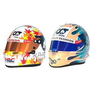 F1 Alpha Tauri Helmets 2023