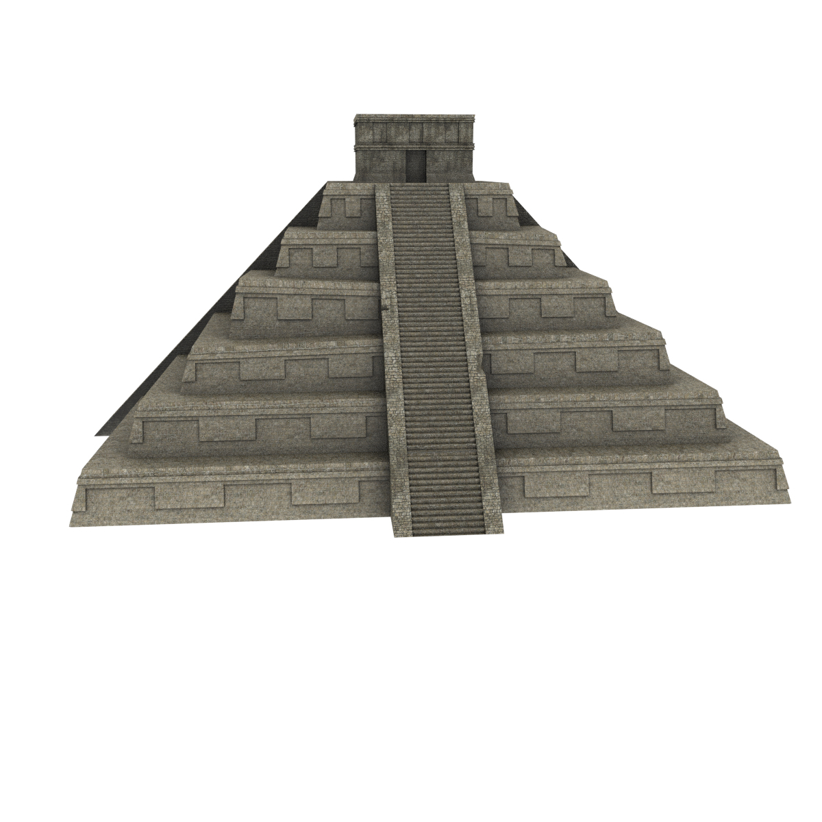 mayan pyramid 3d model