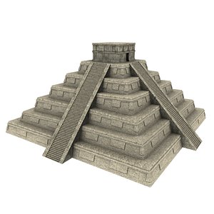 mayan pyramid 3d model