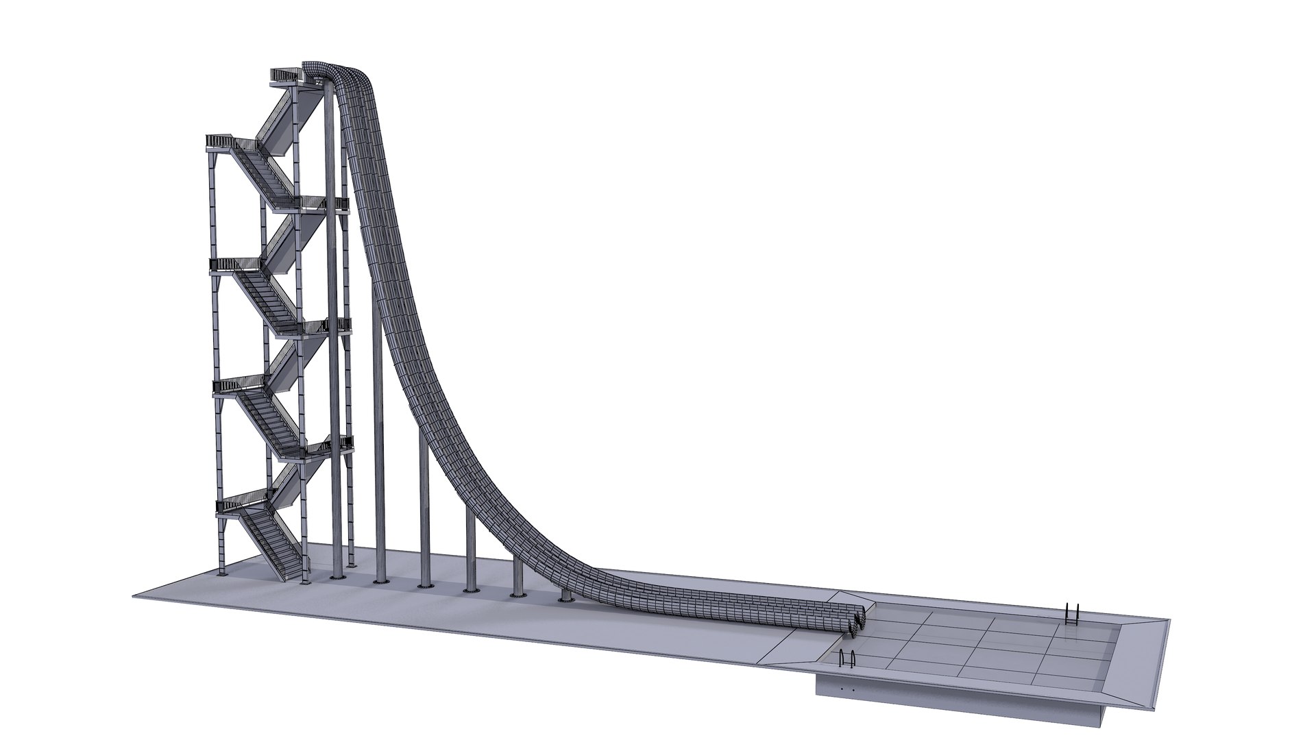 Water Slide Model - TurboSquid 1662190