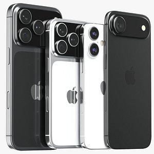 3D Apple iPhone 17 and 17 Air and 17 Pro and 17 Pro MAX PBR model