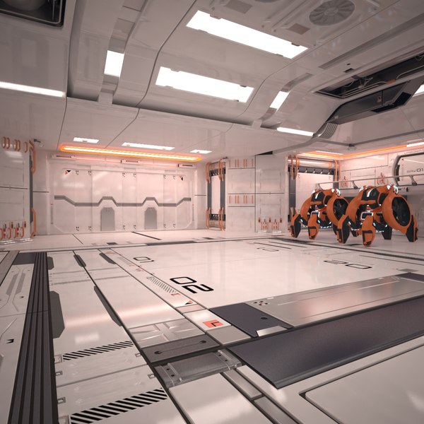 3d model sci fi hangar