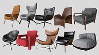 Collection of Armchairs PBR