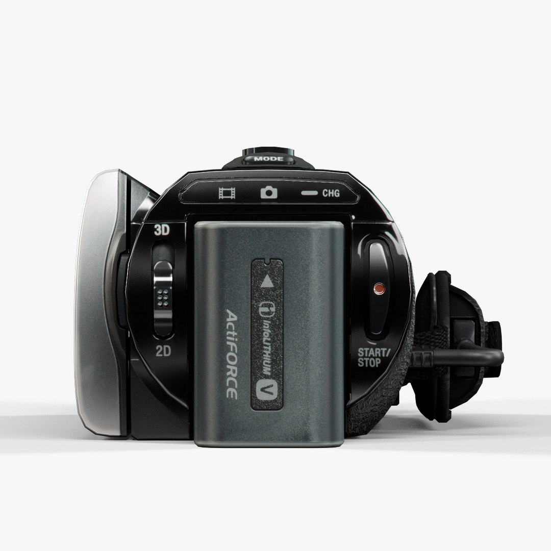 ビデオカメラ SONY AVCHD 3D handycam HDR-TD20V Sony Handycam Hdr-td20v Black 3d Model