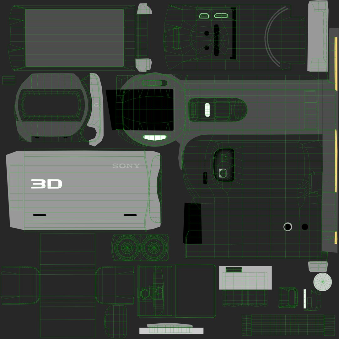 Sony Handycam Hdr-td20v Black 3d Model