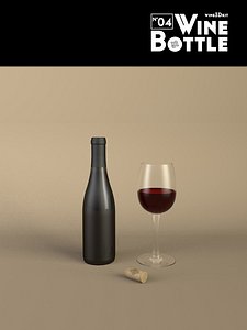 bottle 04 wine 3d 3ds