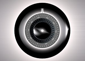 3D model safe combination lock