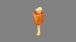 3D Cartoon Meat Stick - Thigh Bone