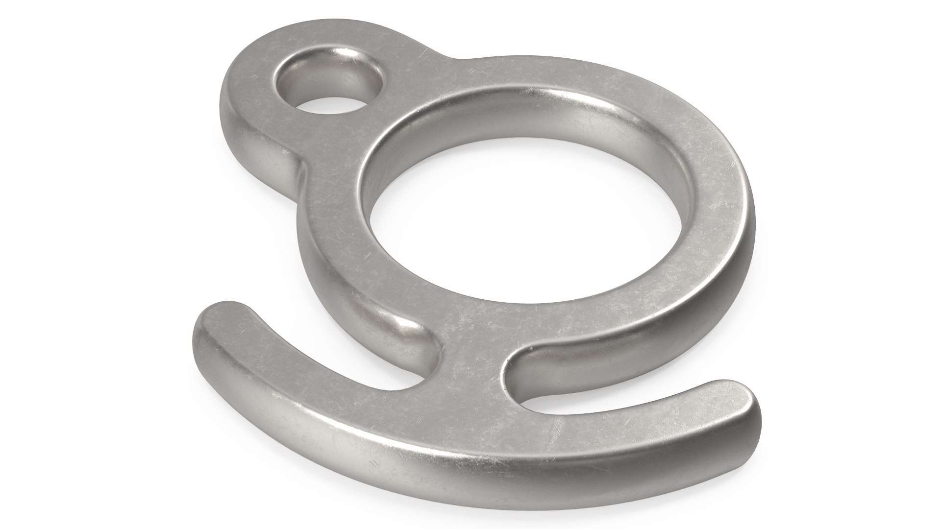 Steel Climbing Descender for 3D Print 3D model preview