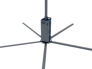 white ceiling fan 3D model