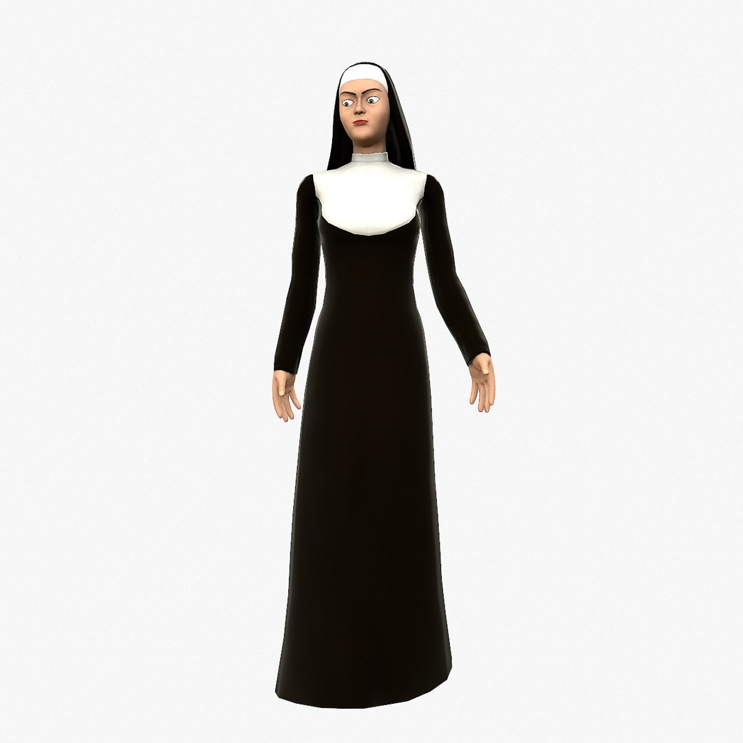 3D nun female people https...