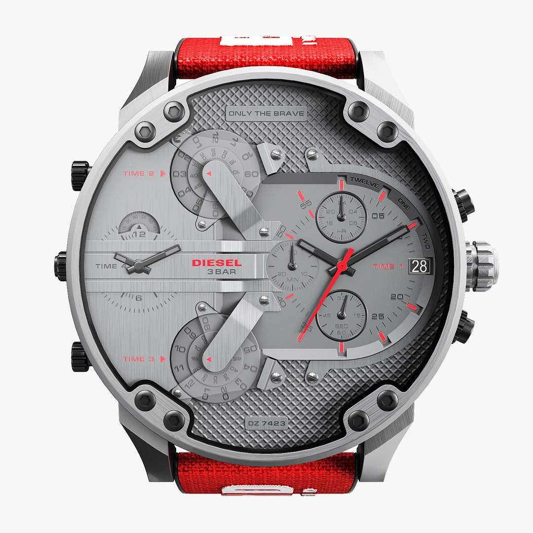Realistic wrist watch diesel 3D model - TurboSquid 1456937