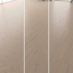 3D parquet oak tundra brushed model