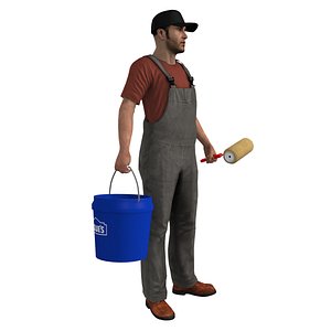 Paint Worker 2 Rigged
