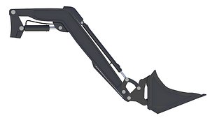 Front loader with bucket and bales gripper