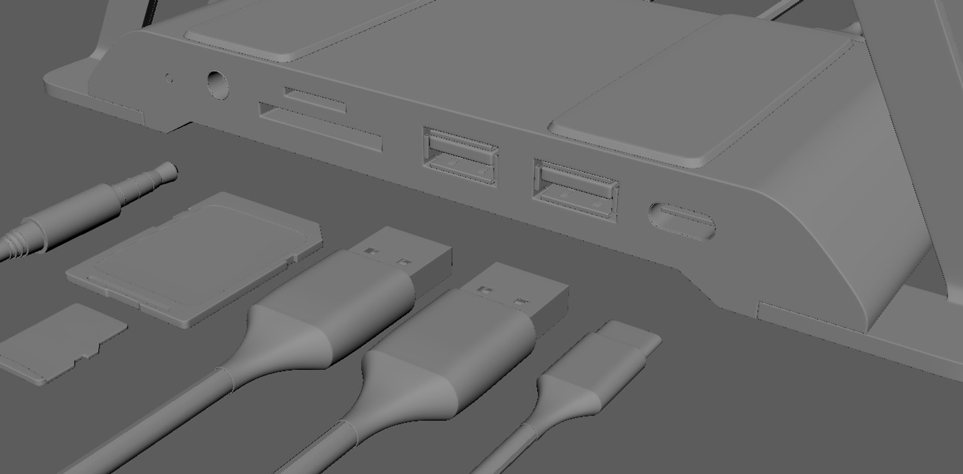 3D USB Hub - TurboSquid 1883412